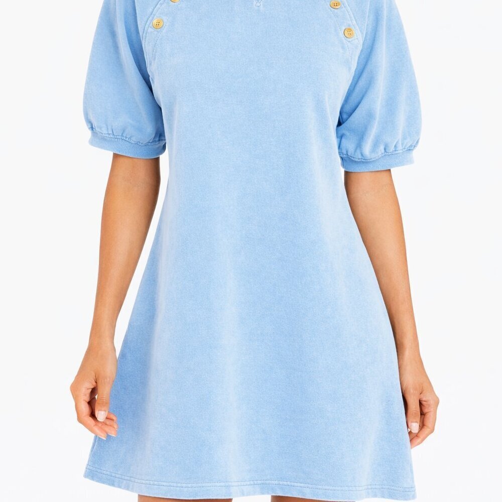 Derek Lam 10 Crosby Karlie Blue Cotton Mini Dress M